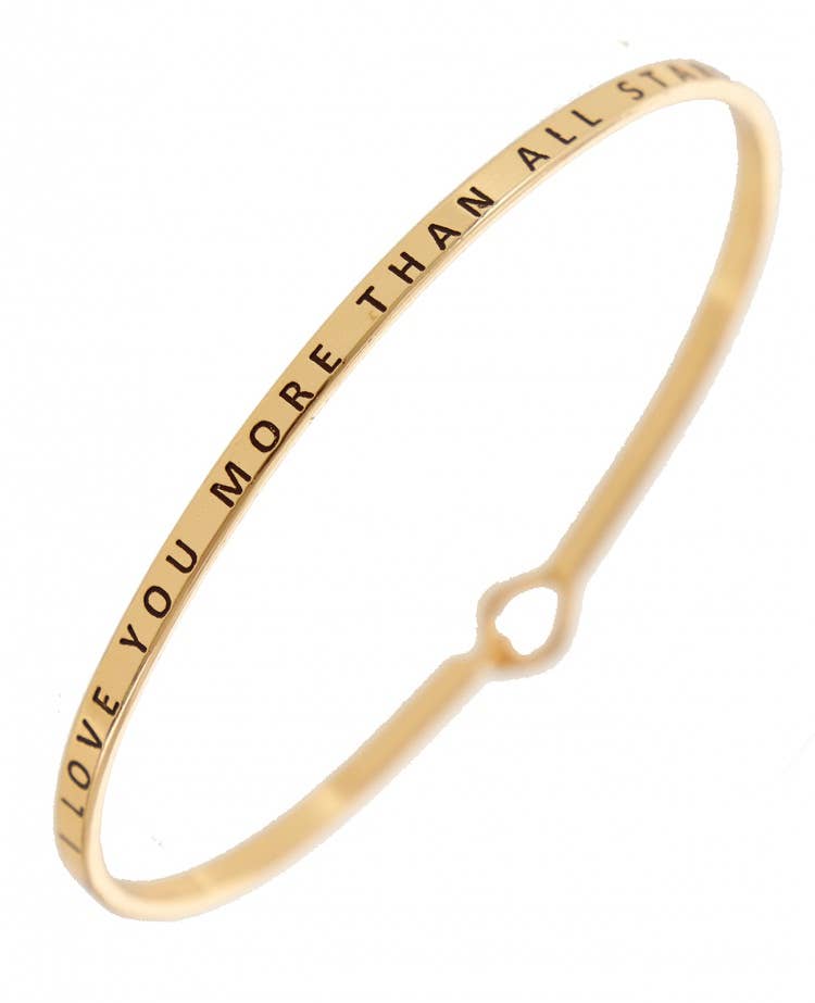 I LOVE YOU MORE THAN ALL STARS 3mm Bangle