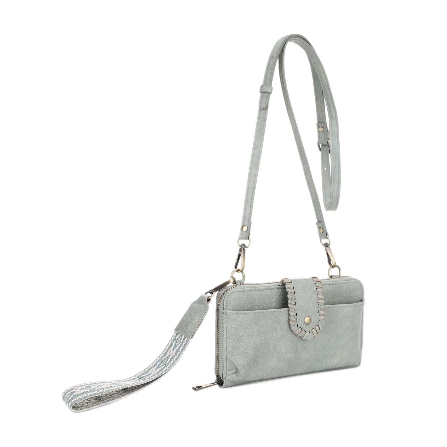 Jolie Crossbody Wallet With Boho Wrist Strap