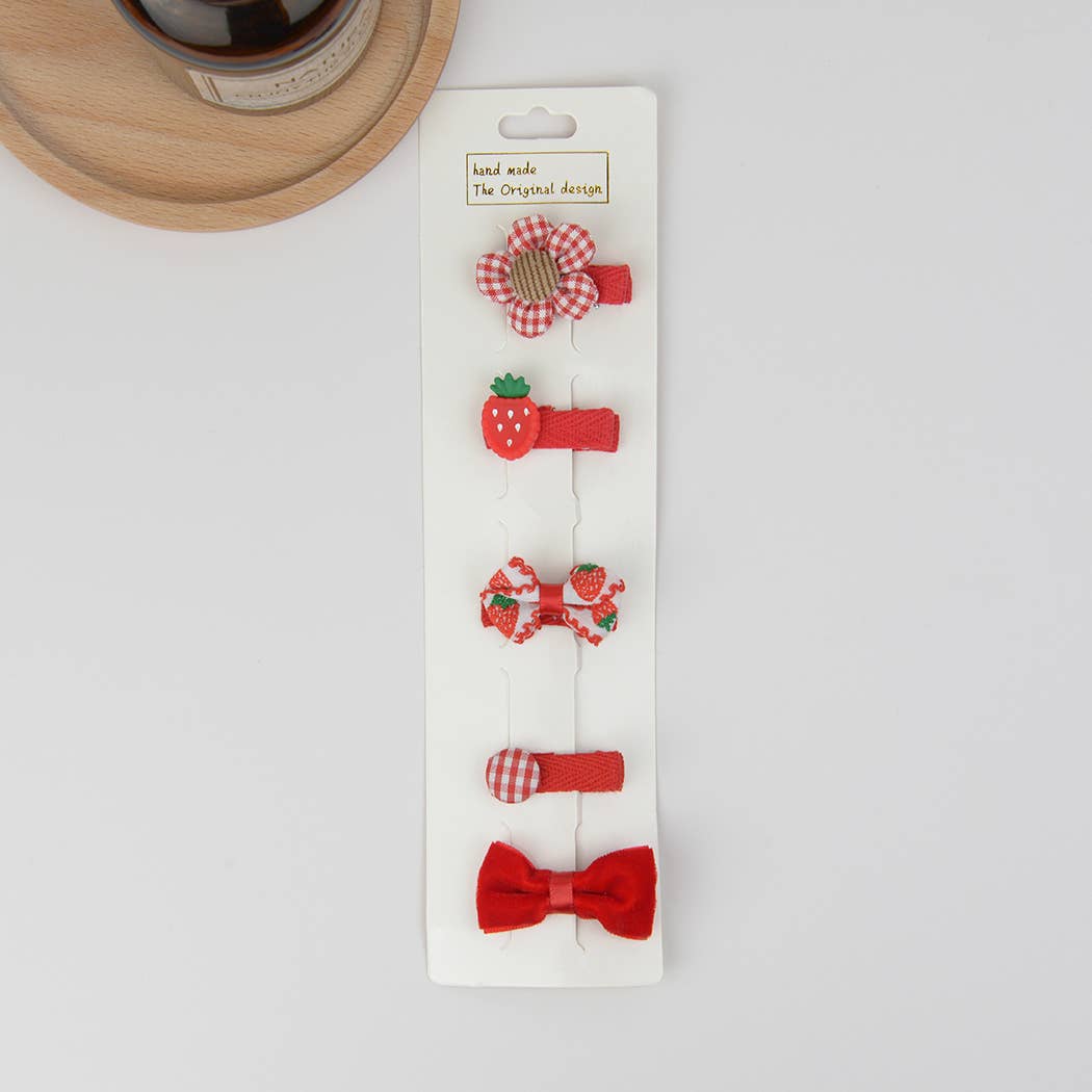 5-Pack Toddler Cute Alligator Clip Set For Girls