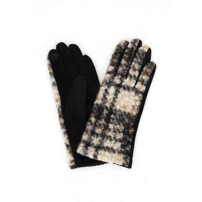 Boucle Plaid Touchscreen Gloves