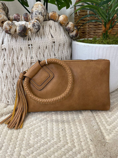 Sage Soft Vegan Leather Wristlet/Clutch