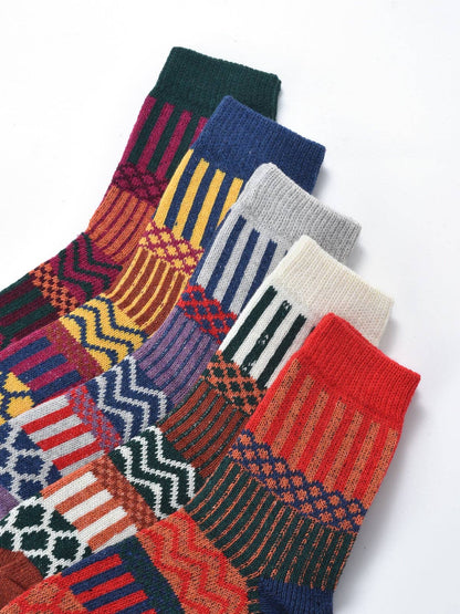 Rufia - 1 Pair of Bohemian Wool-Blend Socks
