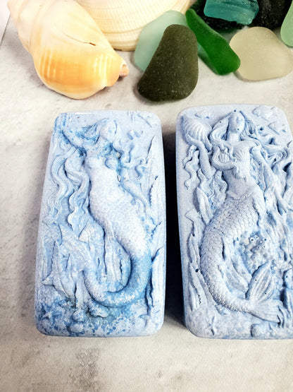 Wild Blueberry Hidden Sea Glass Salt Soap Bar MADE TO ORDER