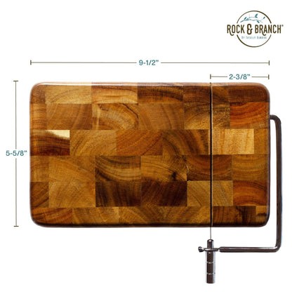 Rock & Branch® Acacia Charcuterie Board with Cheese Slicer