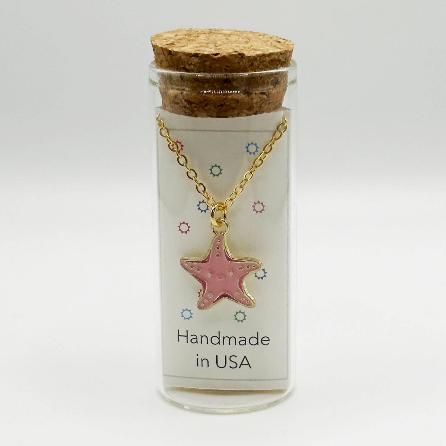 Under The Sea Charm Necklace in a Bottle - 16 Inch
