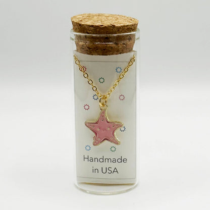 Under The Sea Charm Necklace in a Bottle - 16 Inch