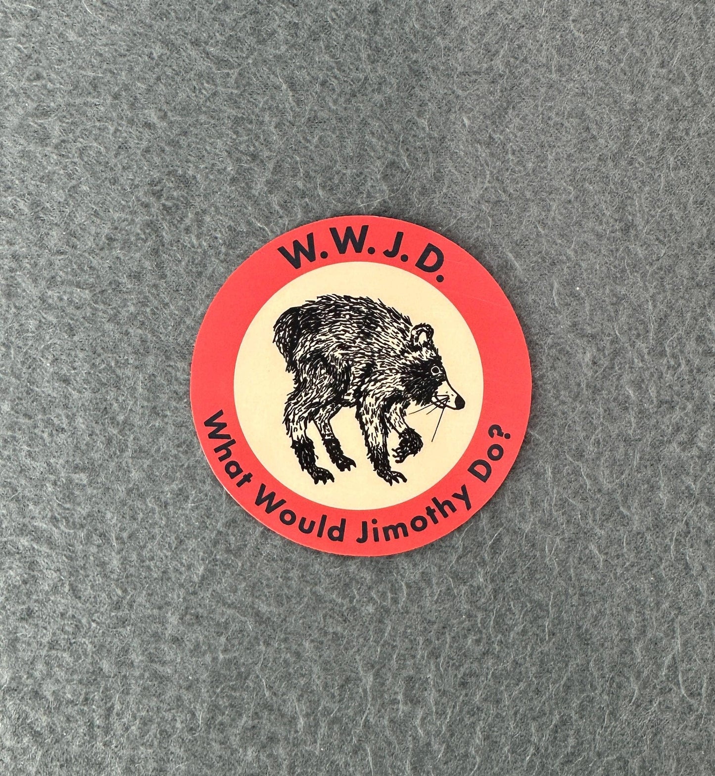 Jimothy Raccoon Sticker, Trash Panda Sticker