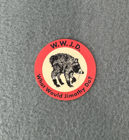 Jimothy Raccoon Sticker, Trash Panda Sticker