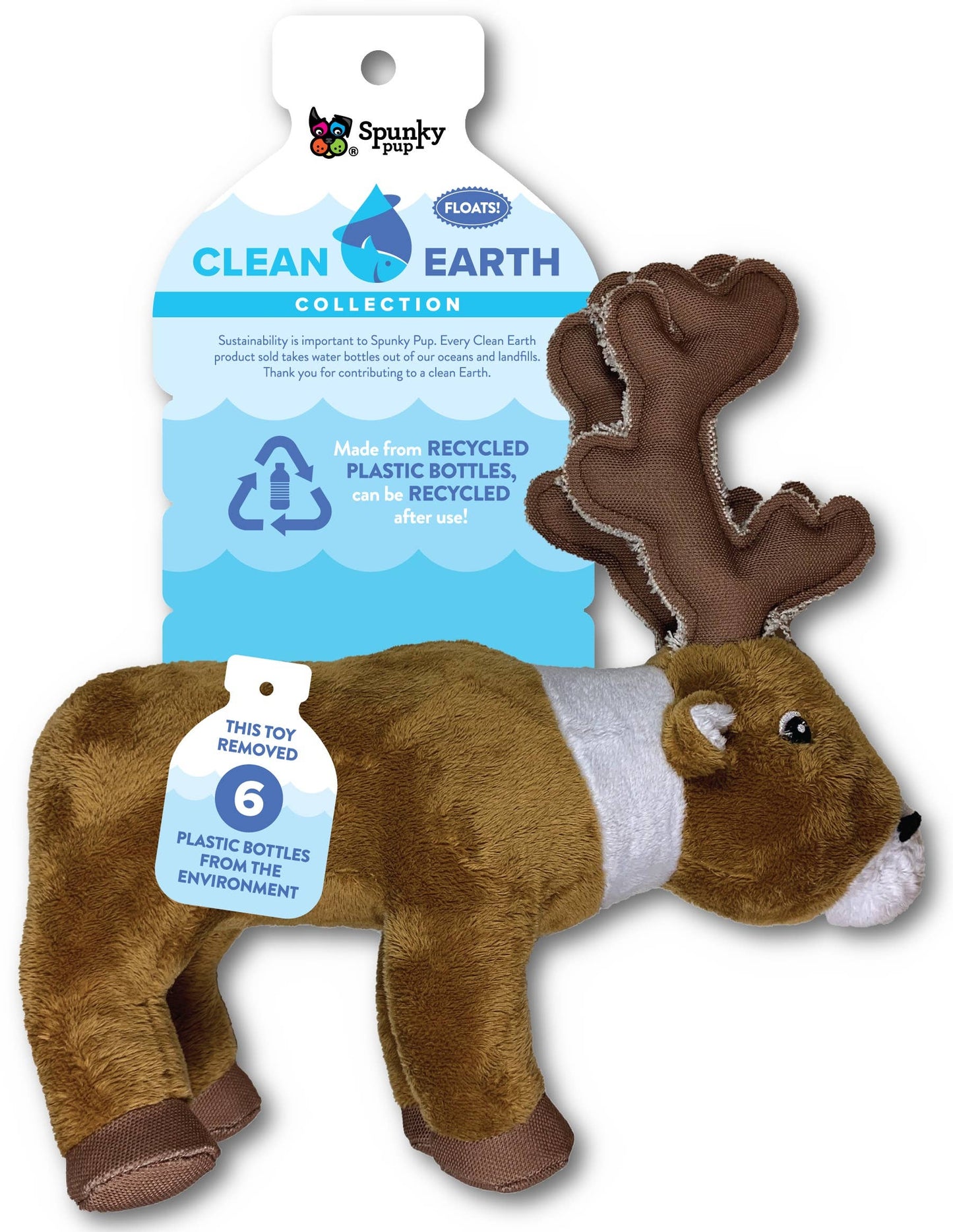 Clean Earth Recycled Plush Dog Toys - 100% Sustainable