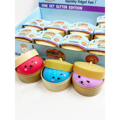 Cute Mini Dumpling Squishy with Steamer