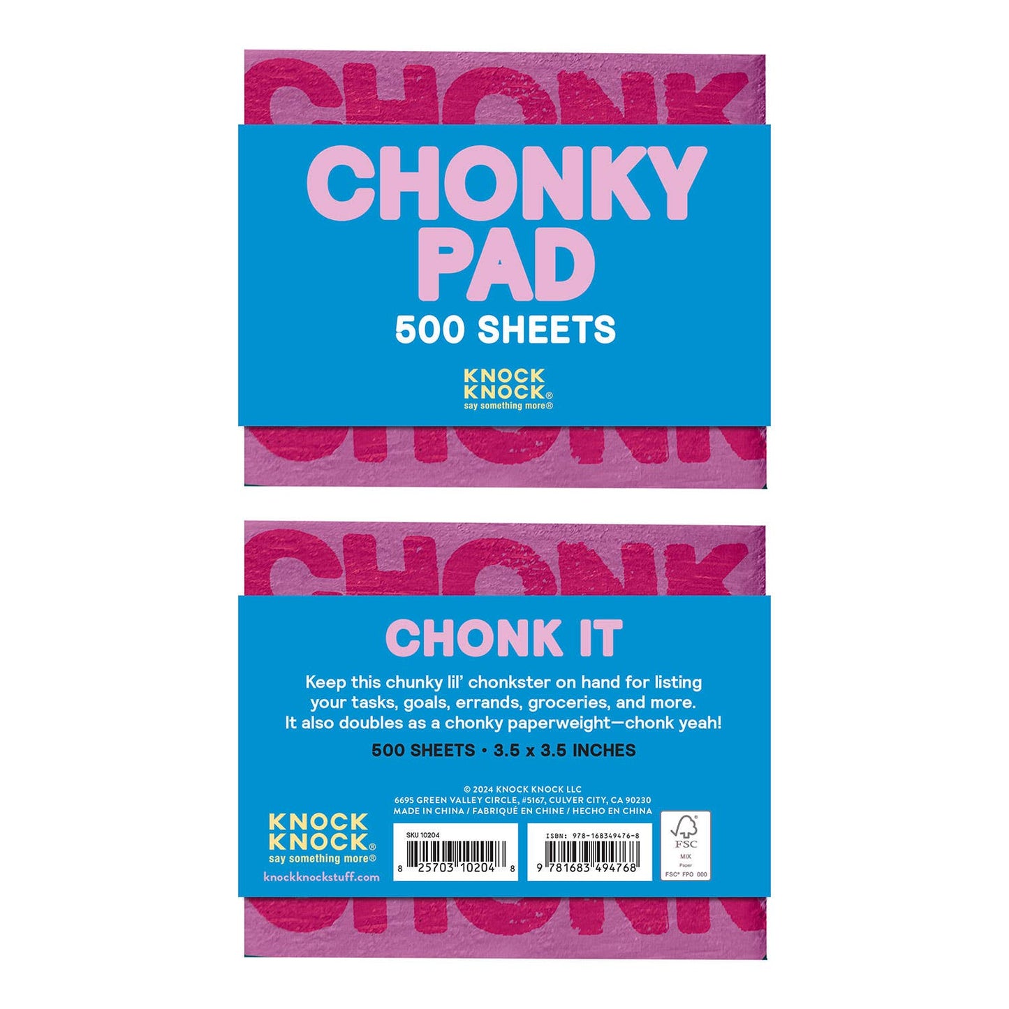 Chonky Checklist Chonky Note