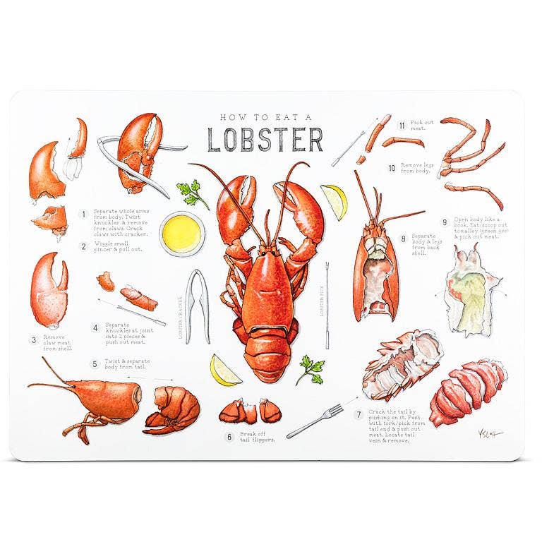 How to Eat a Lobster Placemat-13x18"L