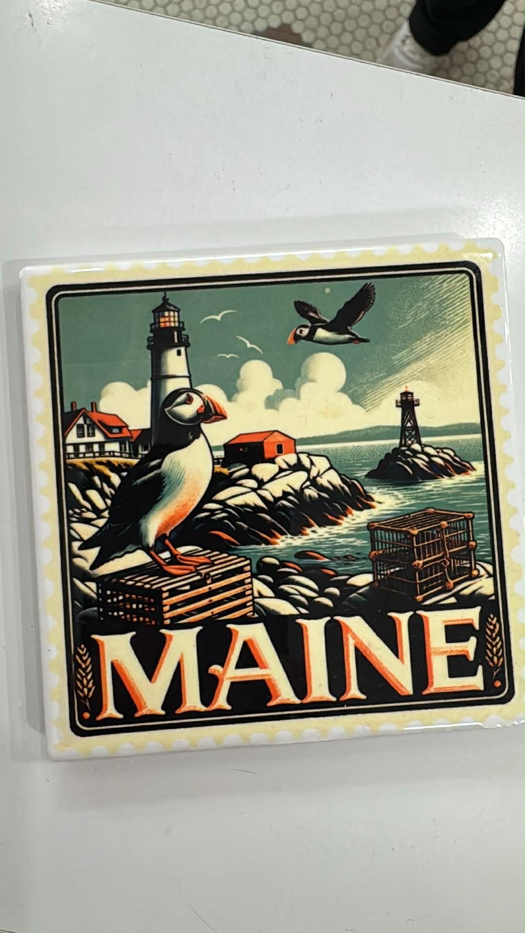 Ceramic Coasters Maine Themed