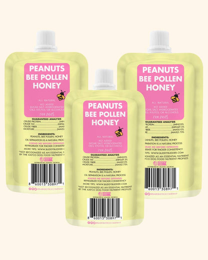 Dog Peanut Butter - 4oz Squeeze Packs Beehive Buzz Budder