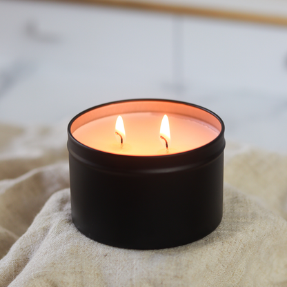 Santal Beach - 6 oz. Matte Black Soy Candle Tin