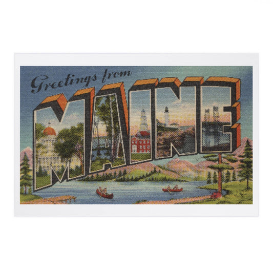 POSTCARD- Greetings from Maine (Summer)