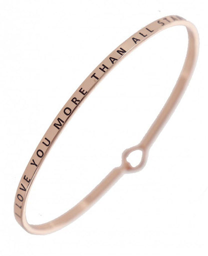 I LOVE YOU MORE THAN ALL STARS 3mm Bangle