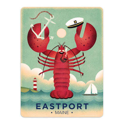 Eastport Maine Lobster State Pride Die Cut Vinyl Sticker