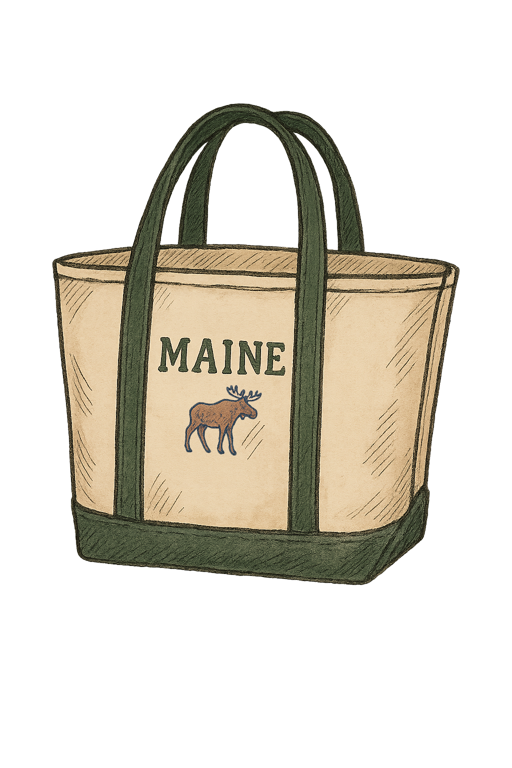 Maine Moose Tote Sticker