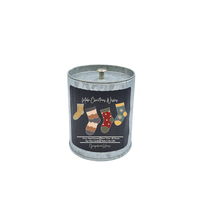 Make Christmas Wishes Soy Candle Rustic Tin Holiday Candles-Pecan Pie