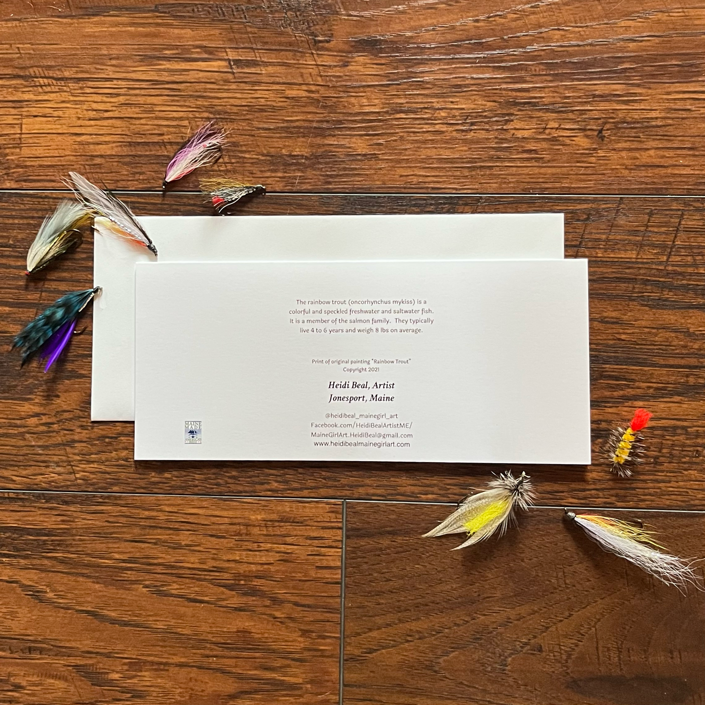 Rainbow Trout fine art blank greeting card