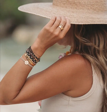 "Focus" Gold Arrow Charm Hair Tie Bracelets: Small