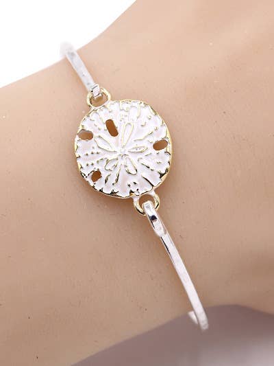 Turquoise Sand Dollar Casting Bangle
