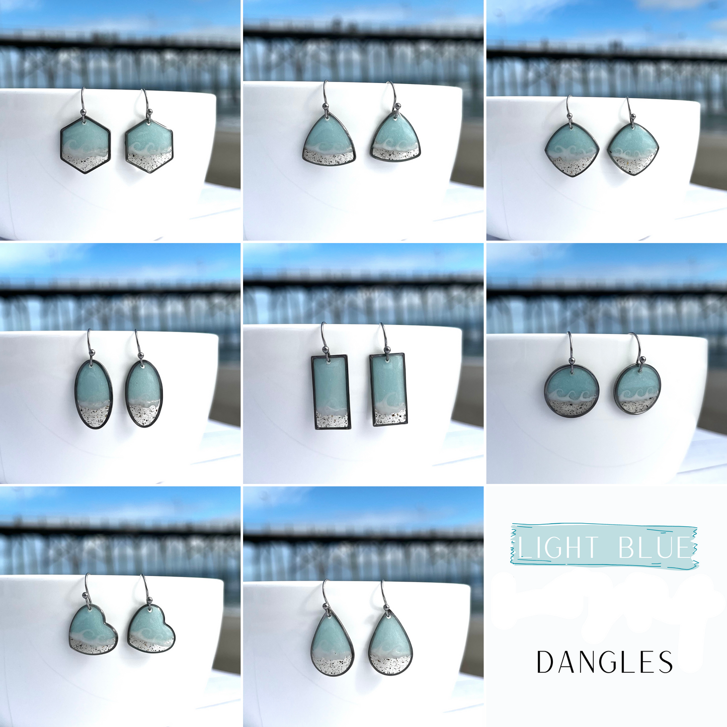 Custom Sand Dangles Silver