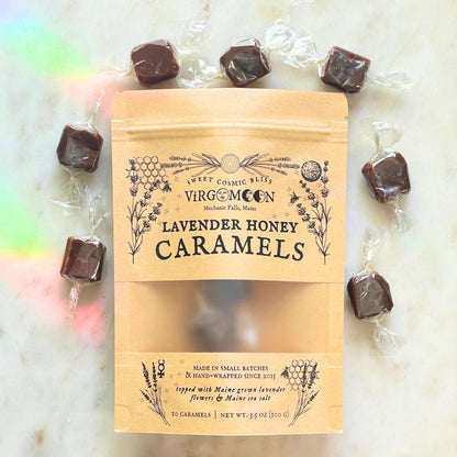 Lavender Honey Caramels with Hand-Harvested Flowers
