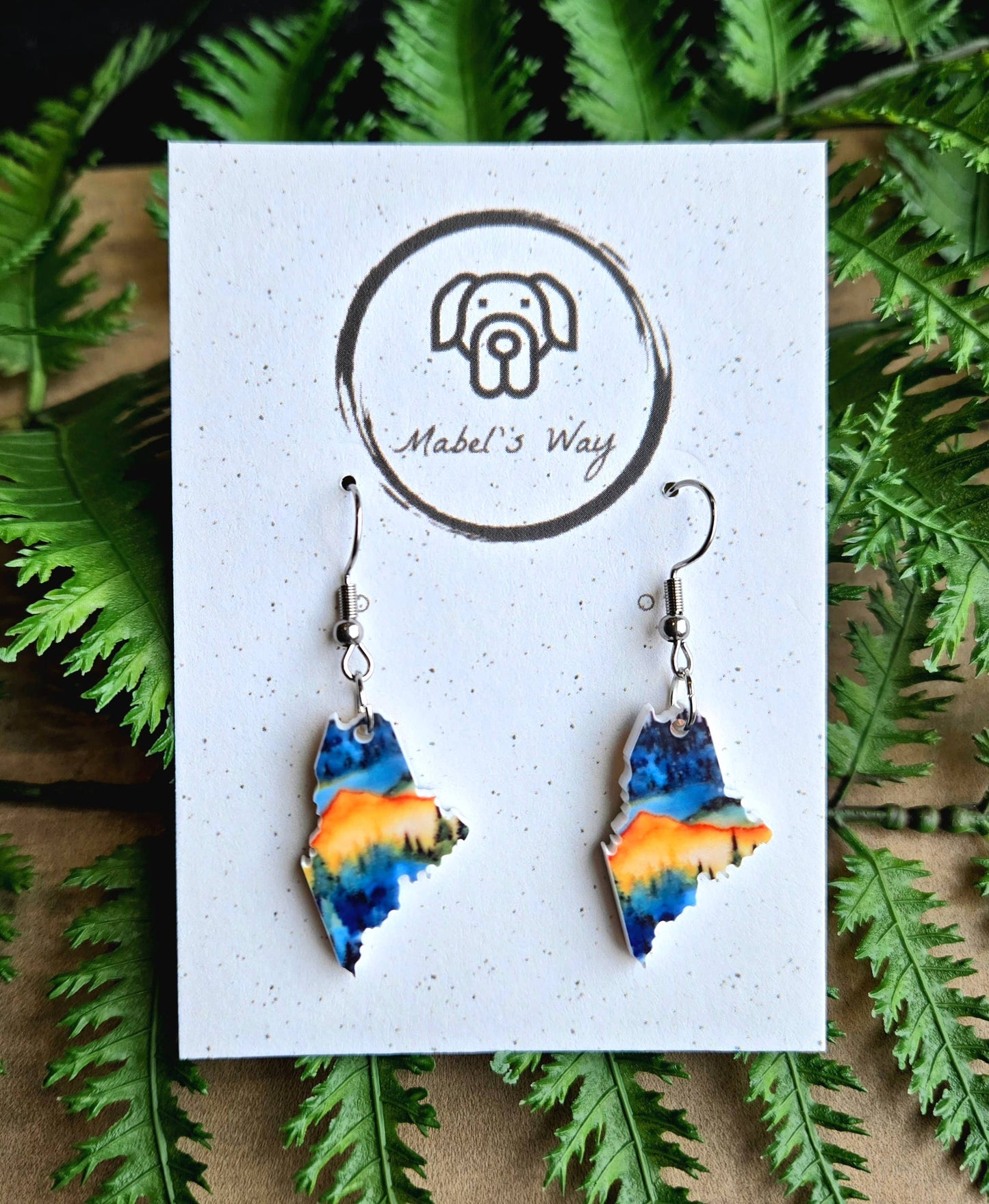 Maine Scenic Mountain Earrings