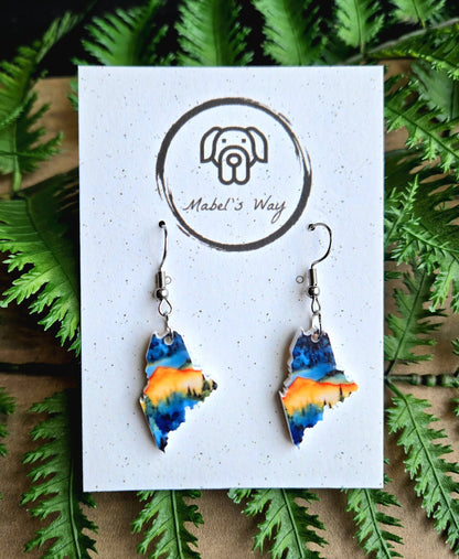 Maine Scenic Mountain Earrings