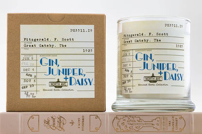 Gin, Juniper + Daisy / The Great Gatsby / book candle