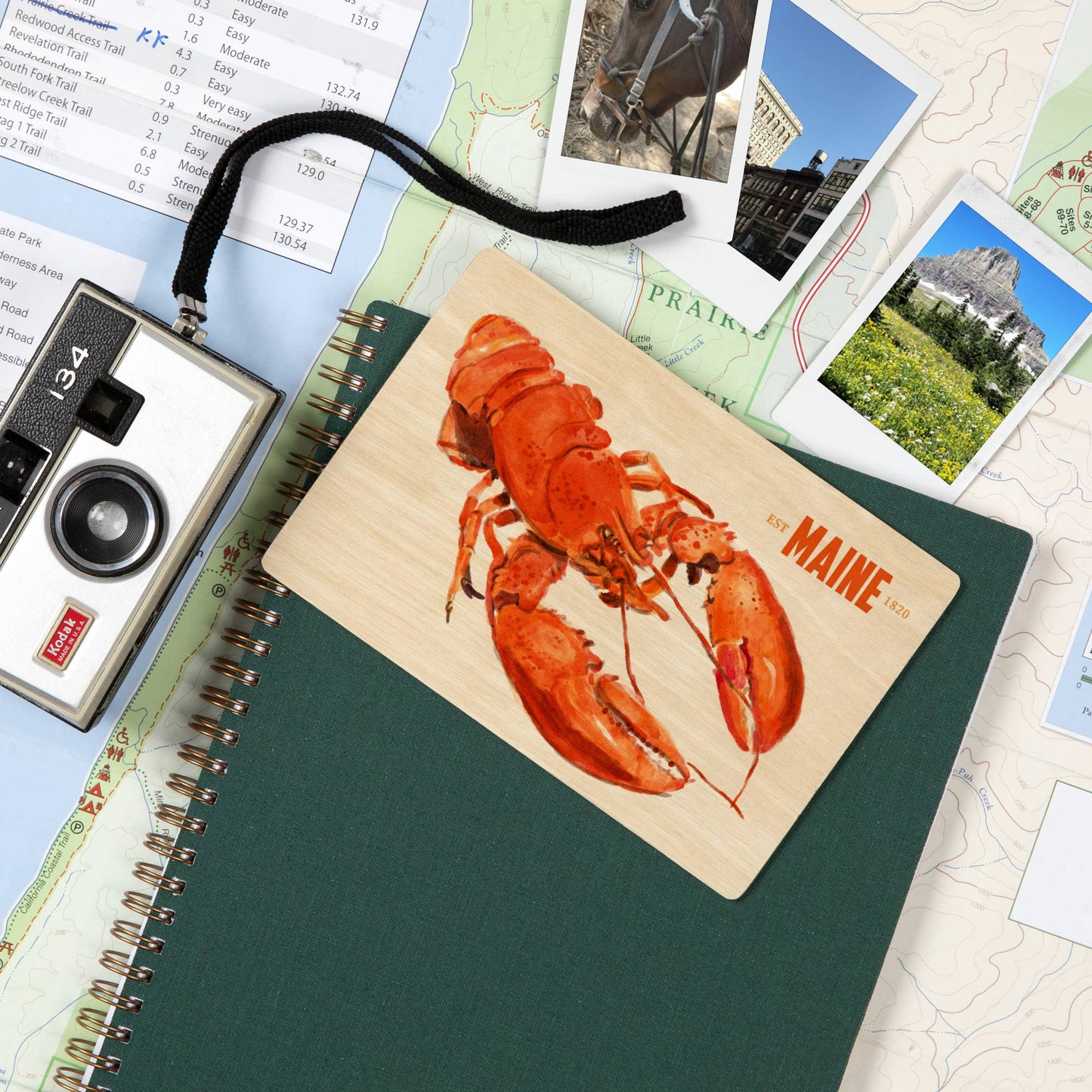 Maine Lobster WOOD POSTCARD