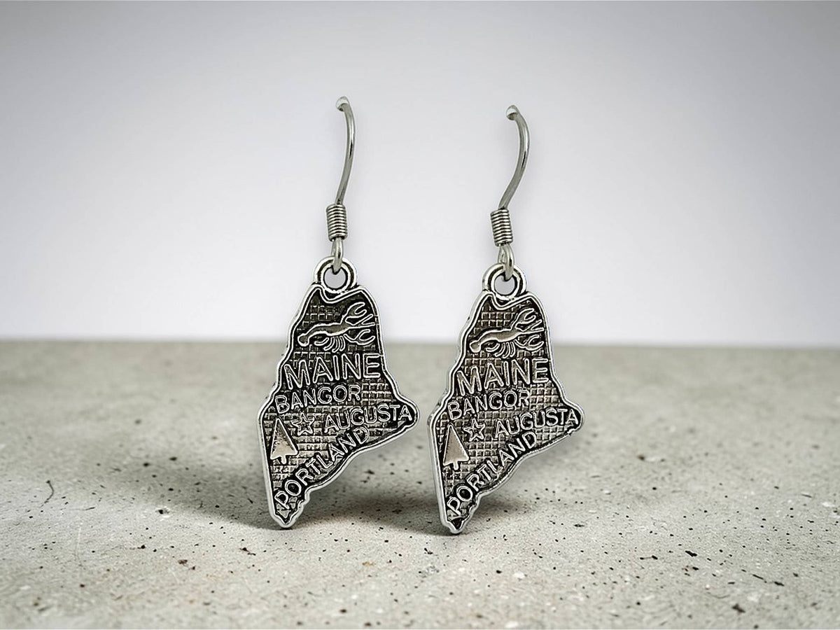 State of Maine Earrings, Maine Earrings