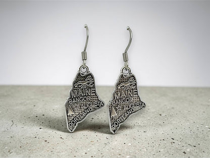 State of Maine Earrings, Maine Earrings