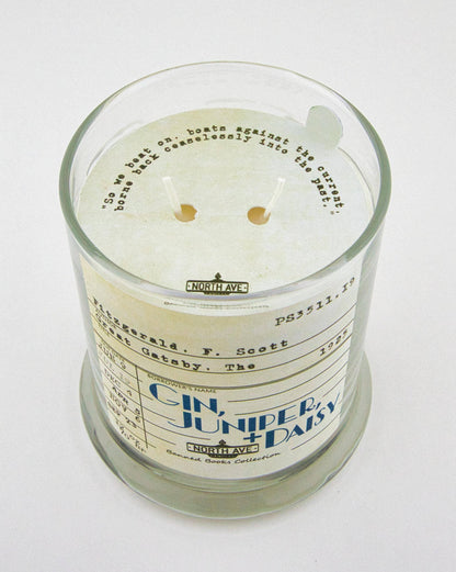 Gin, Juniper + Daisy / The Great Gatsby / book candle