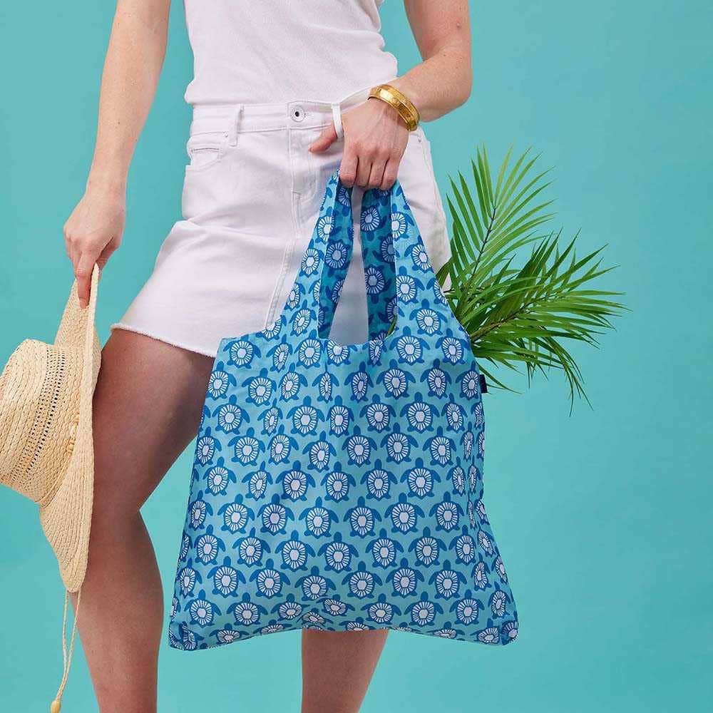 Turtles blu Reusable Shopping Bag