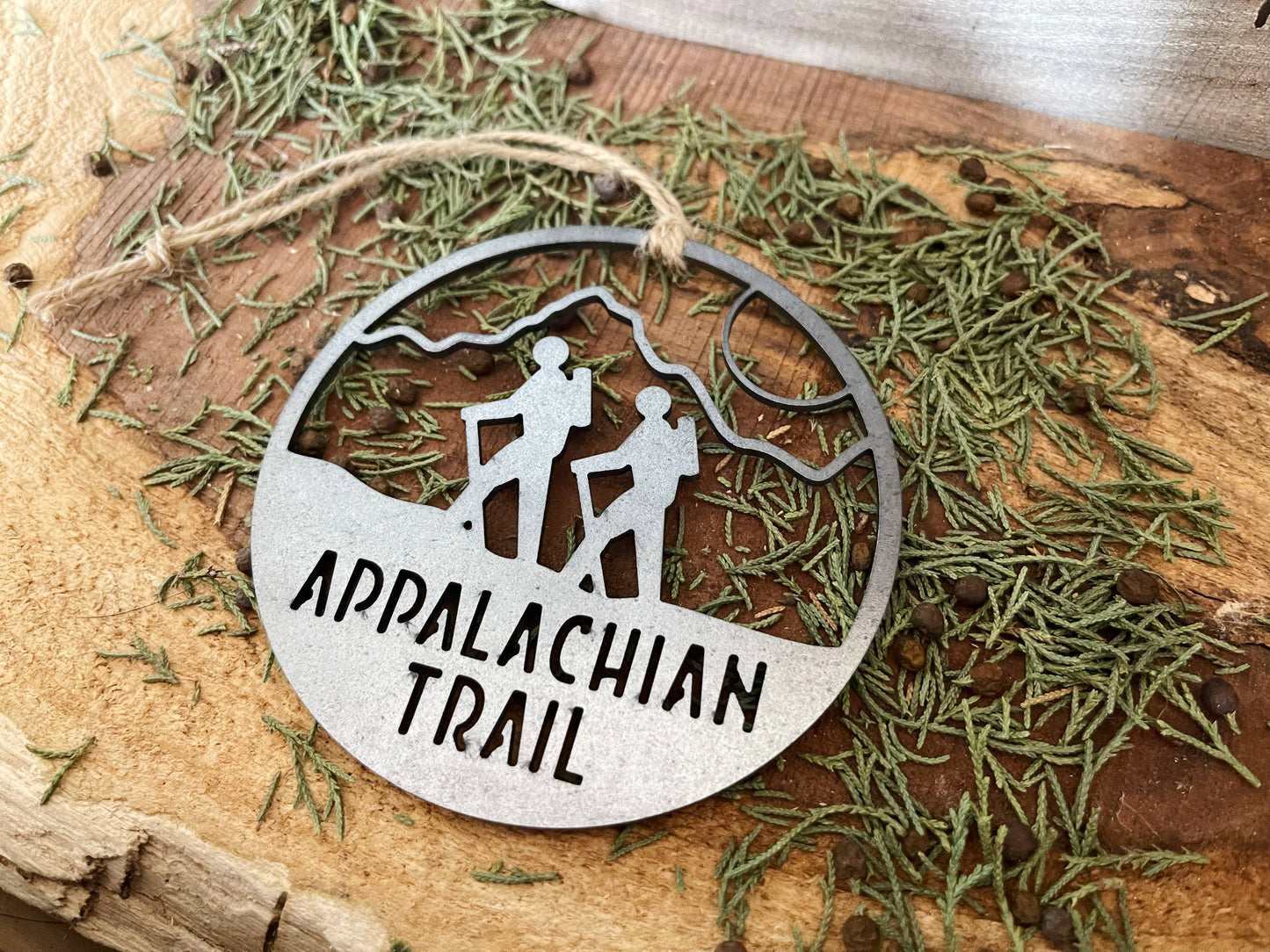 Appalachian Trail Ornament Raw Steel Metal Ornament