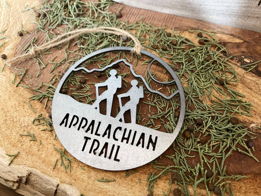 Appalachian Trail Ornament Raw Steel Metal Ornament