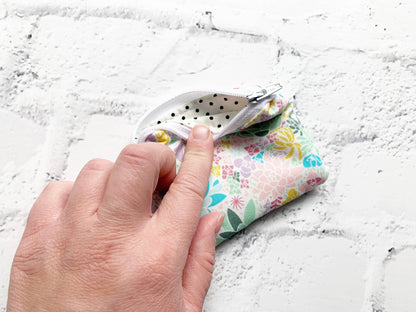 Small Fabric Pouch-Pastel Florals