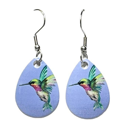 Humming Bird Earrings Jewelry Handmade Nature Pieces Maine