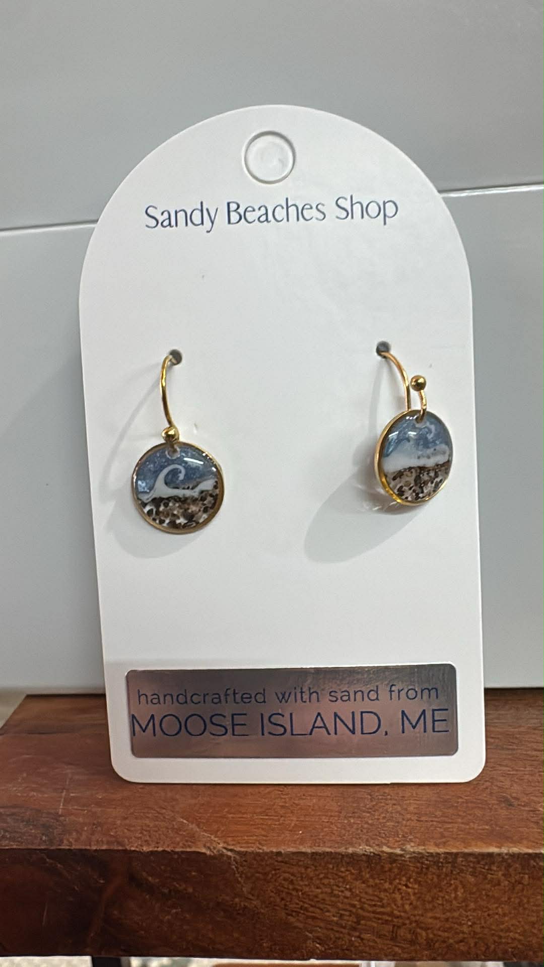Custom Sand Filled Earrings-Gold