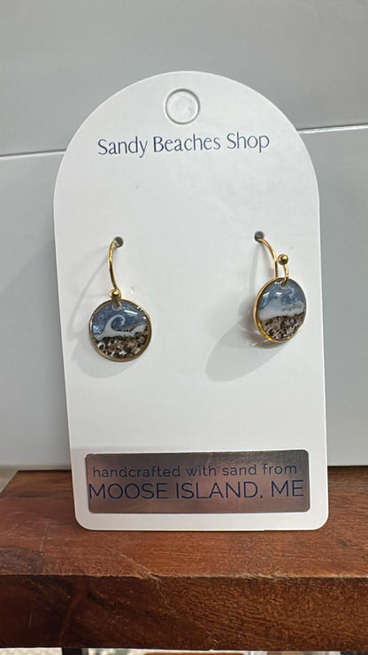 Custom Sand Filled Earrings-Gold