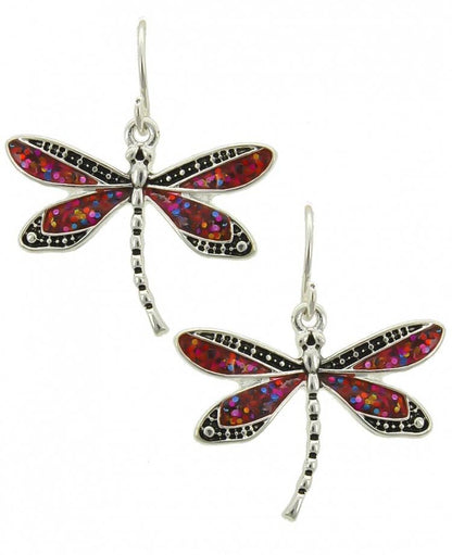 Glitter Dragonfly Earrings