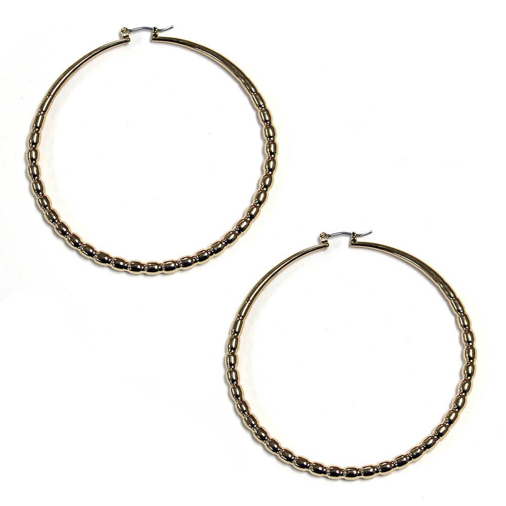 Rose Gold Grace Hoop Earrings