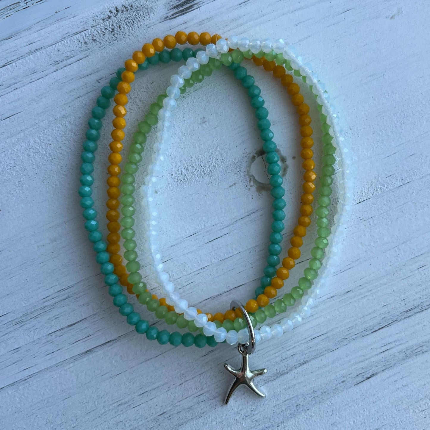 Kanani Multi Row Beaded Coastal Charm Bracelet