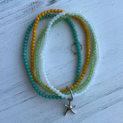 Kanani Multi Row Beaded Coastal Charm Bracelet