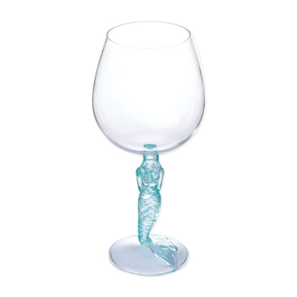 Mermaid 17oz Acrylic Plastic Wine Glass