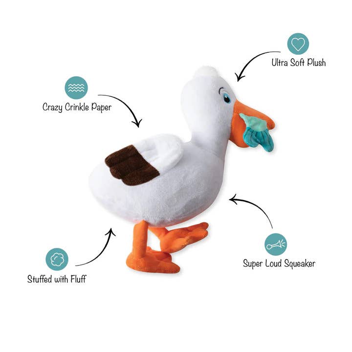 Seagull- Lunch Break Plush Dog Toy