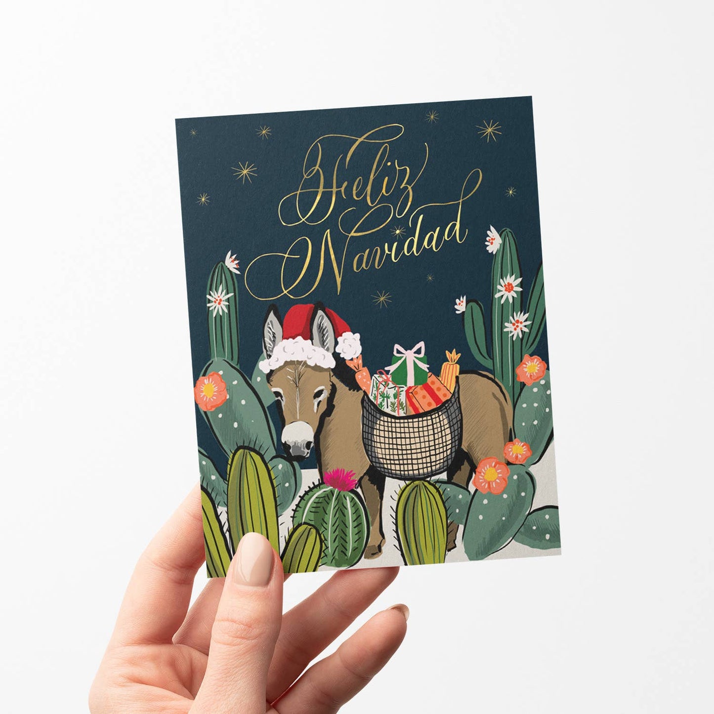 Feliz Navidad Holiday Greeting Card: Single Card